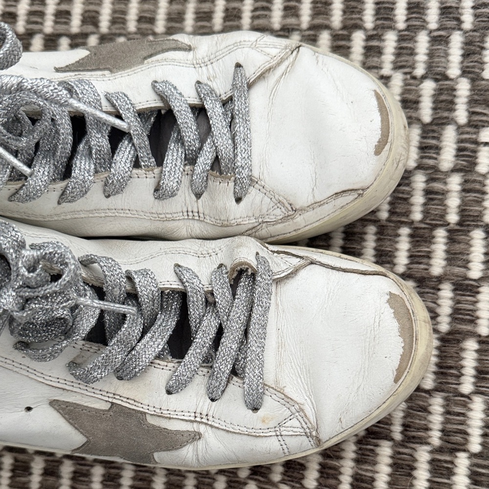 Golden Goose White and Pink Sneakers - Picture 2 of 7